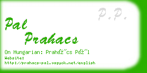 pal prahacs business card